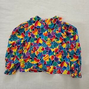 Vintage Colorful Heart Girly Long Sleeve 3t
